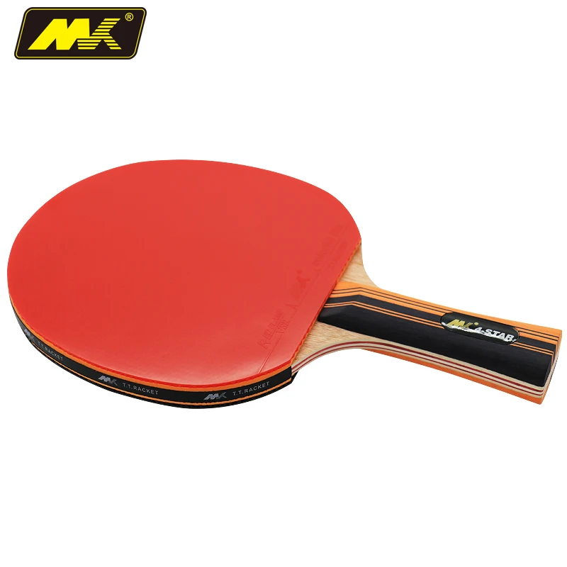 Small MOQ Customized International Standard 7 Layers Wood Carbon Training Ping Pong Paddle Table Tennis Racket with 2mm Sponge