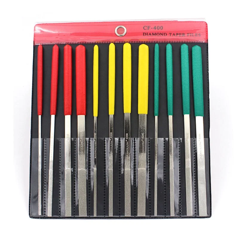 
Diamond Tapered Hand Tool Set Grinding File With Handle For Grinding And Finishing Of Workpieces 
