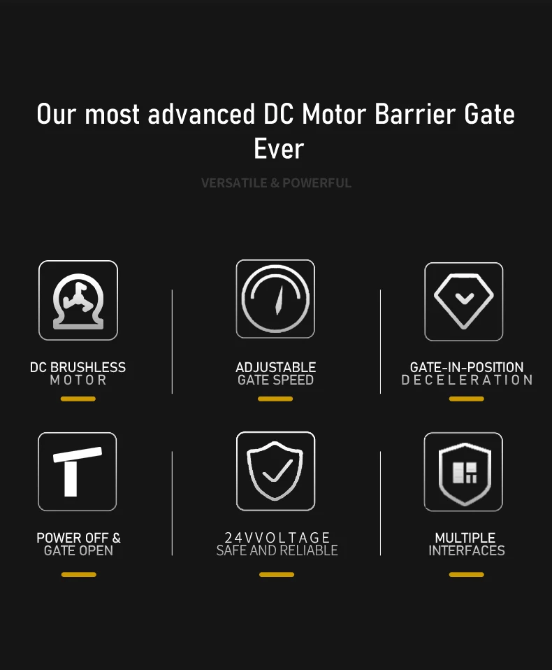 24V Most Advanced DC Brushless Servo Road Safety Barrier Gate made with Robot Unmanned Production Line