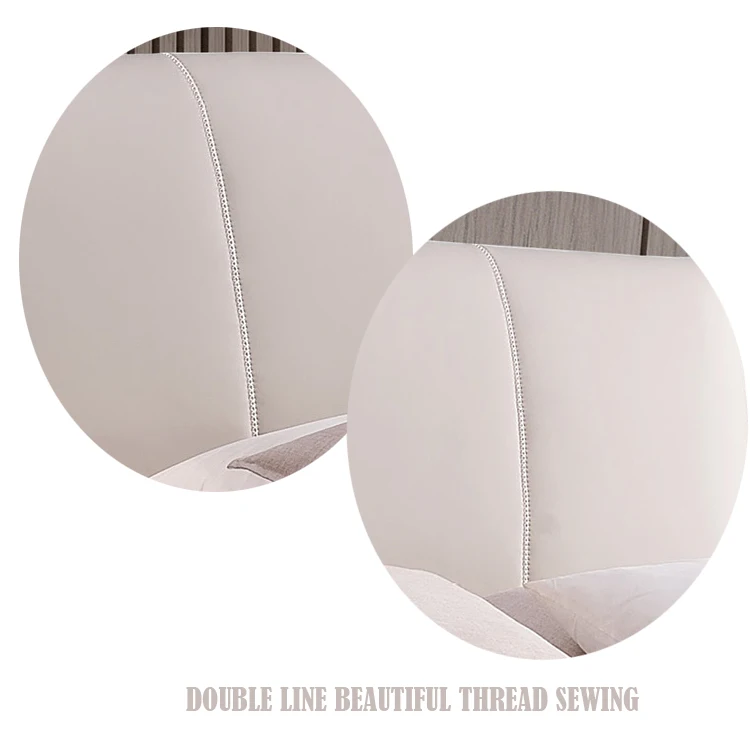 Modern Design Double King Queen Size Bed Frame With Leather Upholstered Headboard Bed Platform For Hotels Inn Guesthouse Suites