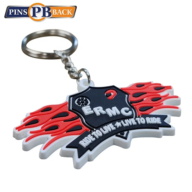 Cheap factory price personalized rubber soft pvc souvenir keychain