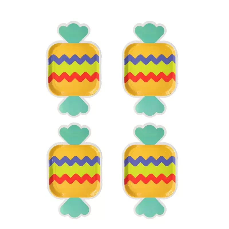 Partybus Machine Making Colorful Candy Shape 9 Inch Biodegradable  Disposable Party Paper Plates