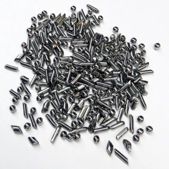 steel ball cone shape surface tumbling media steel shot ball finishing media for polishing spoon sliver dinnerware