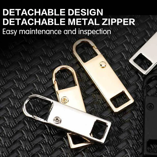 Removable zipper head electroplating zipper pull head men and women luggage clothing unlock lock head zipper piece