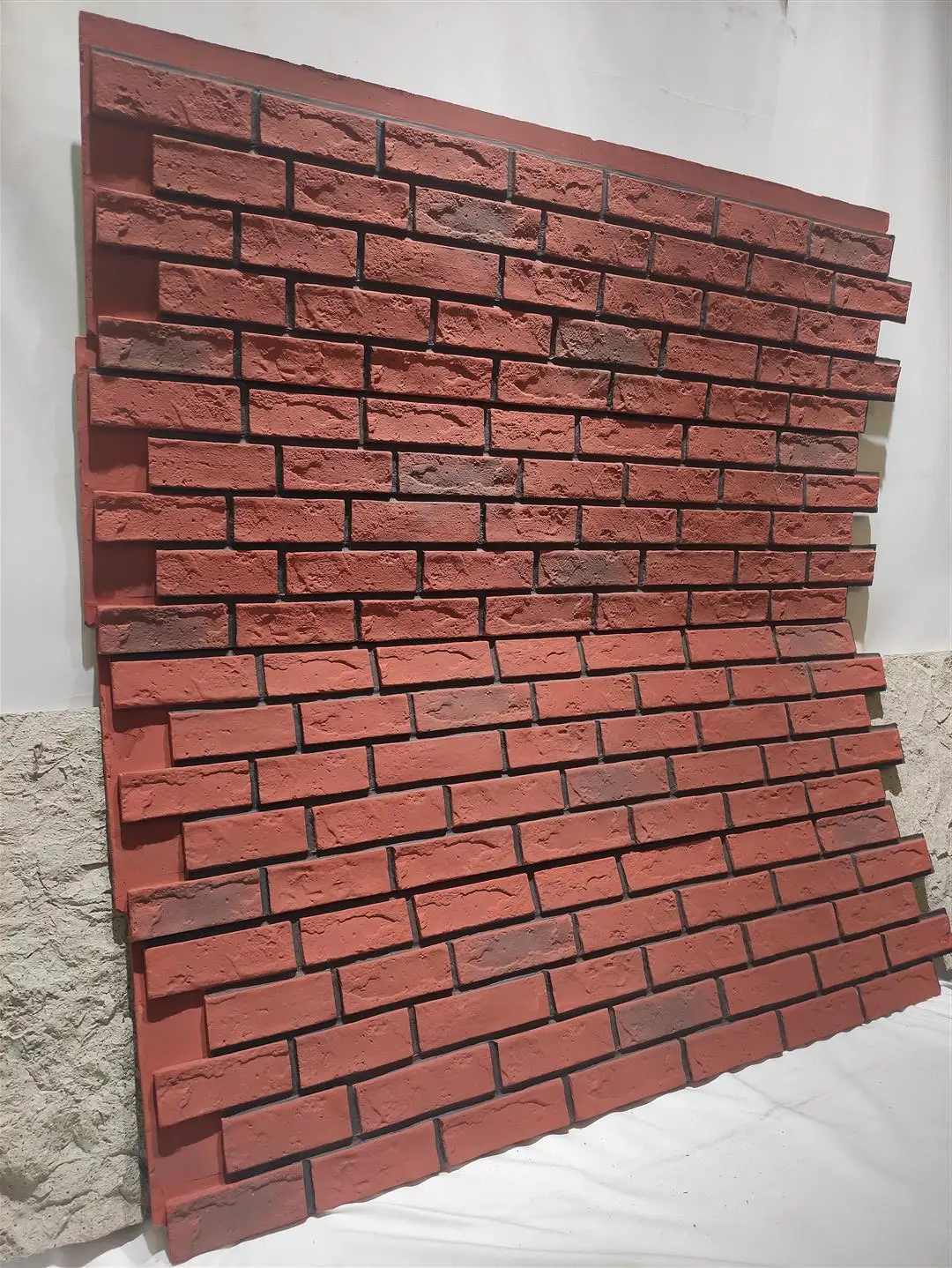 High Quality Interior Exterior Lightweight Polyurethane PU Faux Brick Veneer Wall Tiles Panel PU Foam Culture Red Bricks Panels