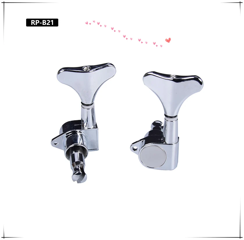 
 4 шт., хромированные колышки для электрической бас-гитары 2 л + 2R/(комплект)  