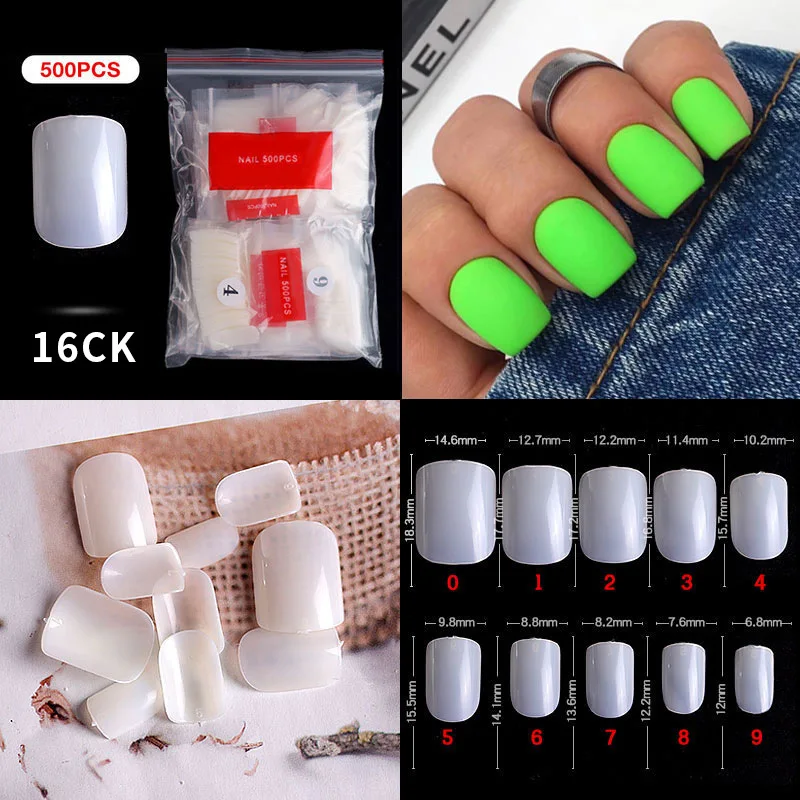 33 styles thin c curve half well natural tips half cover Nail art tips,false nail for finger toe