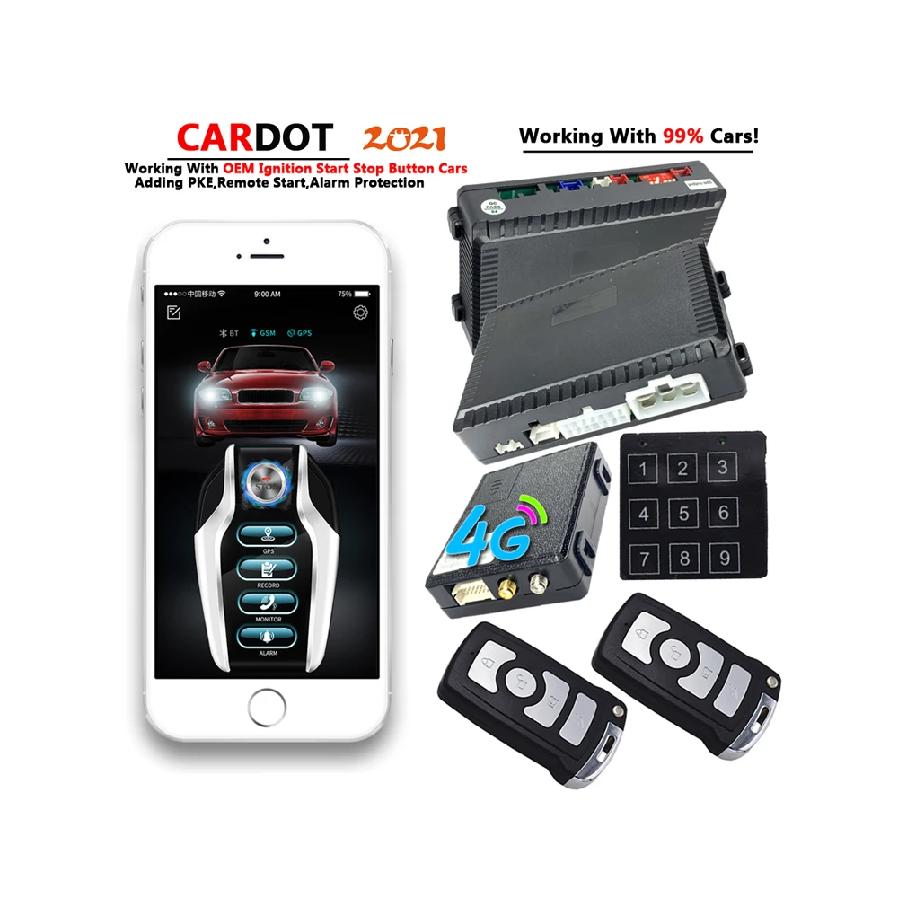 Drop Shipping KOL Alarm For Car Remote Control Engine Start Stop Keyless Entry System Smart Car Alarm System