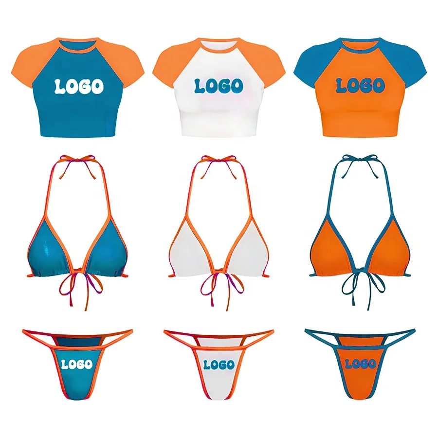 JSN производитель бикини женский купальник с логотипом сексуальный комплект