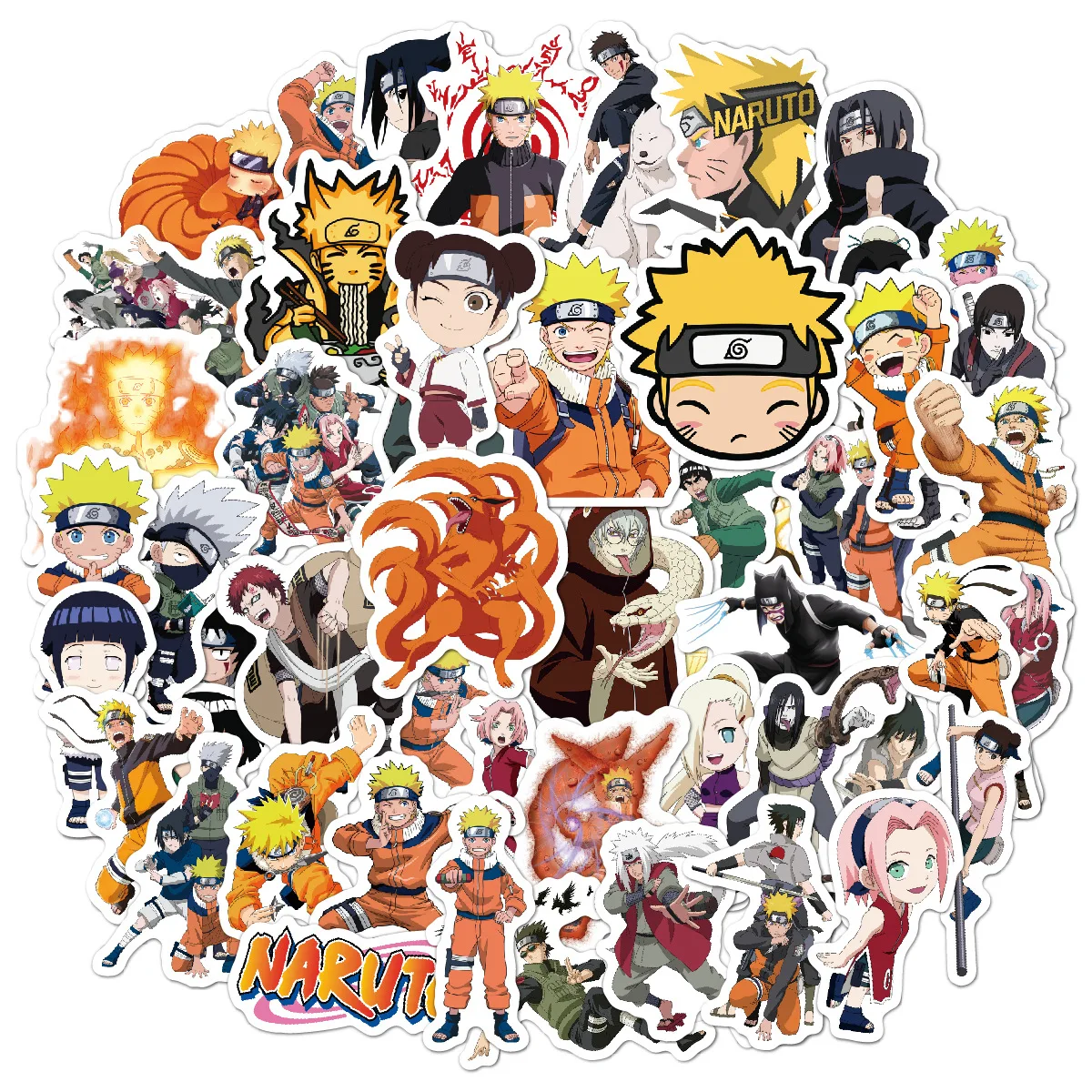 WOWEI Cartoon Paper Ghost Killer Naruto Anime Series Suitcase Computer Water Cup Skateboard Cartoon Graffiti Waterproof Sticker