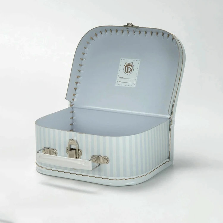 Paper Cardboard Decorative Kid style storage Suitcases For Small Toys, Set Of 3