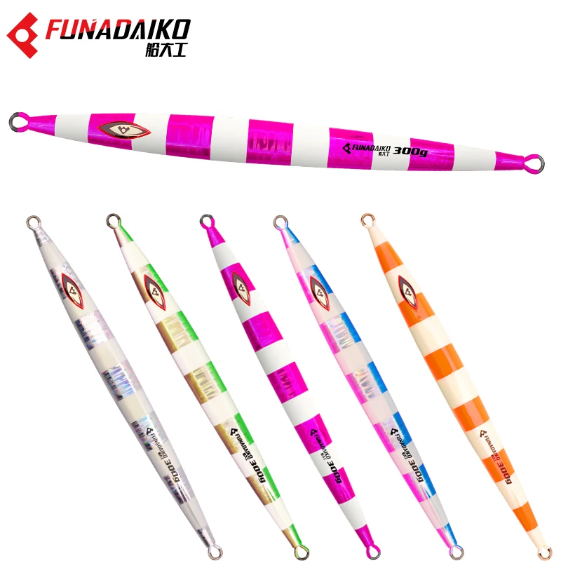 Funadaiko high quality slow fall knife lead fish fishing  speed jig 300g 400g lures saltwater slow pitch jig metal fishing