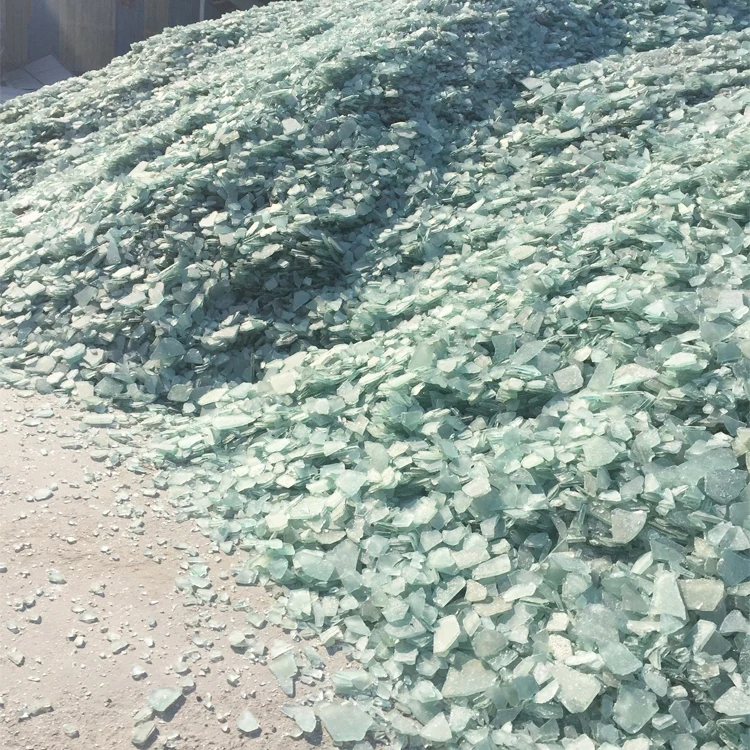 Colored Glass Chips Blue Glass Gravel For Landscaping