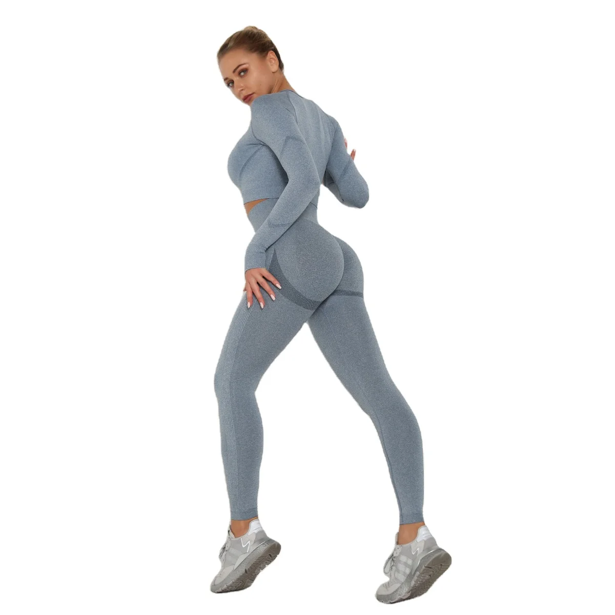 
2021new Design Gym Clothing Long Sleeve 2 Piece Yoga Set For Winter Buy Yoga Gym Set Winter Product 