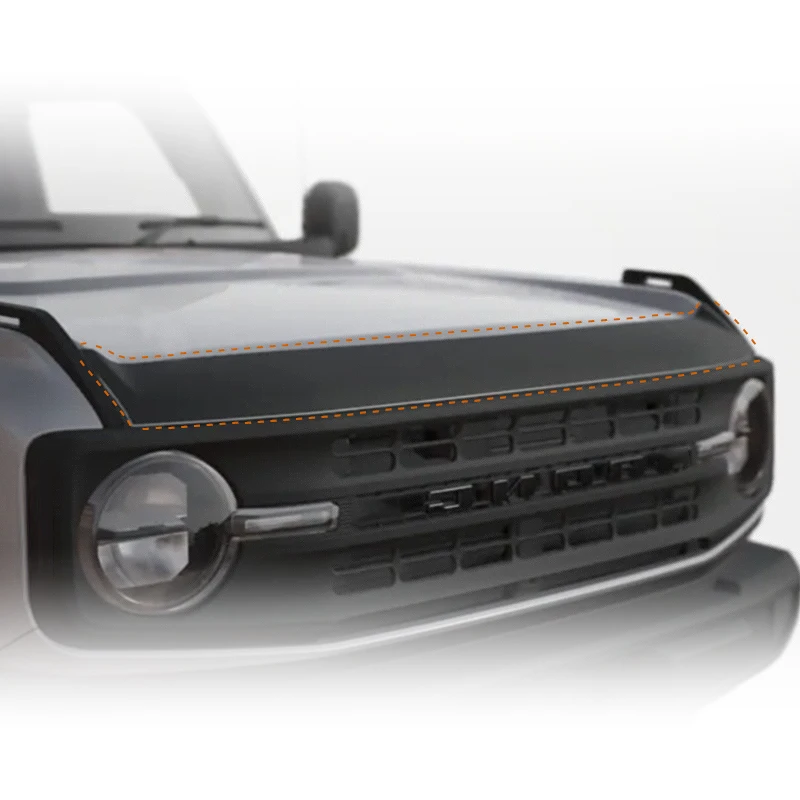 Car Accessories Premium Hood Protector Flag Bug Shield For Ford Bronco 2021