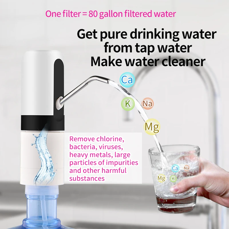 Electric Water Dispenser USB Charging Automatic Water Barrel Pump Drinking Water Pump with filter
