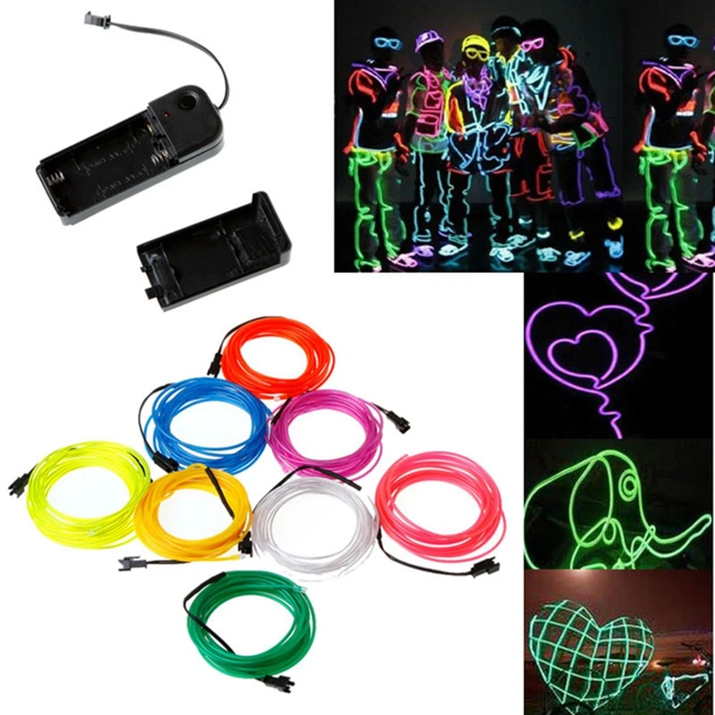 Electroluminescent 10M 2.3mm color changing el wire