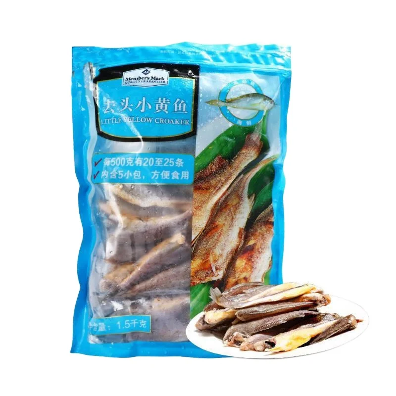 Factory directly supplied barrier 3 side seal plastic frozen dried smacked fish fish fillets seafood vacuum packaging bag