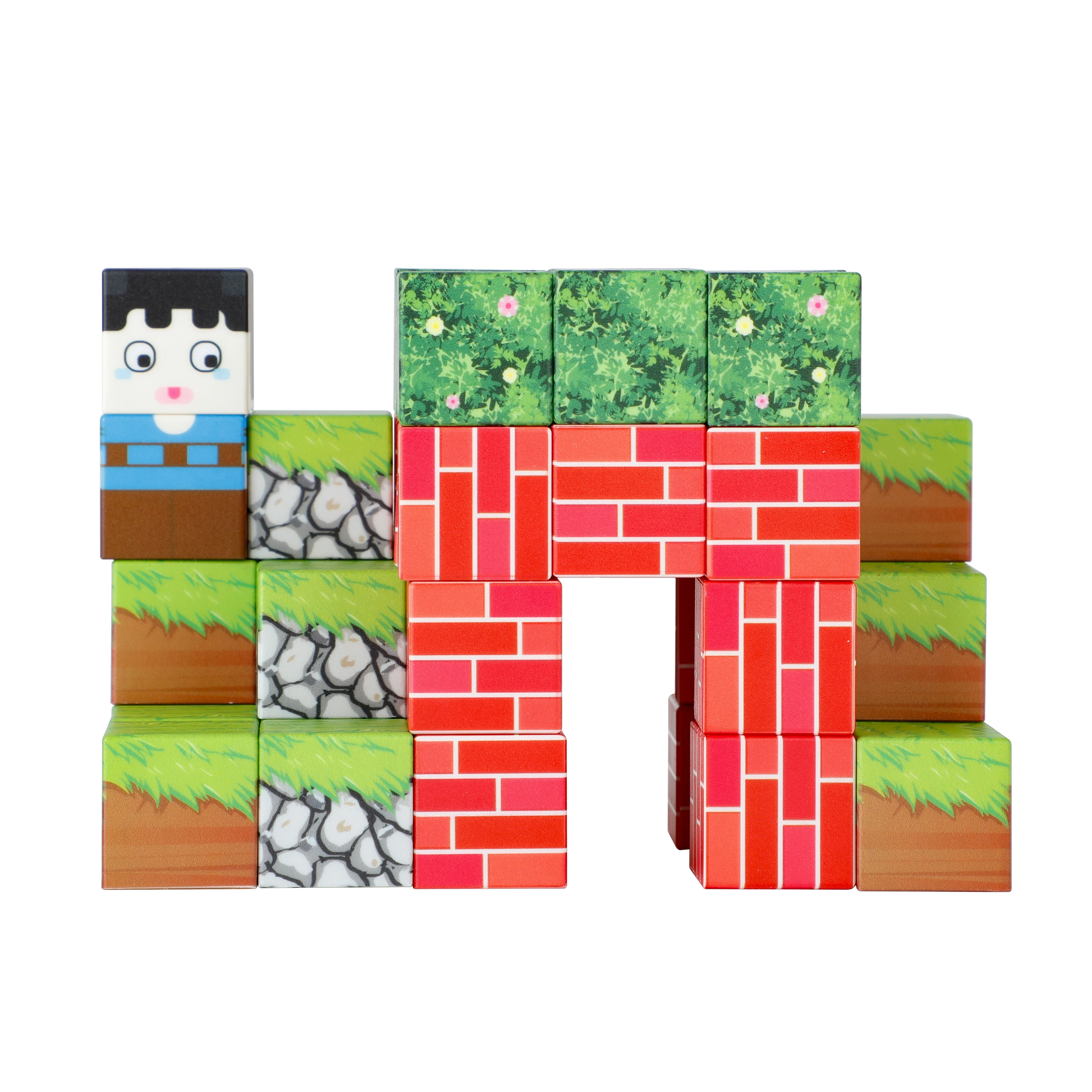 115 PCS Magnetic Blocks Build Mine World Edition for Boys Girls STEM Montessori Sensory Cubes Construction Toys OEM