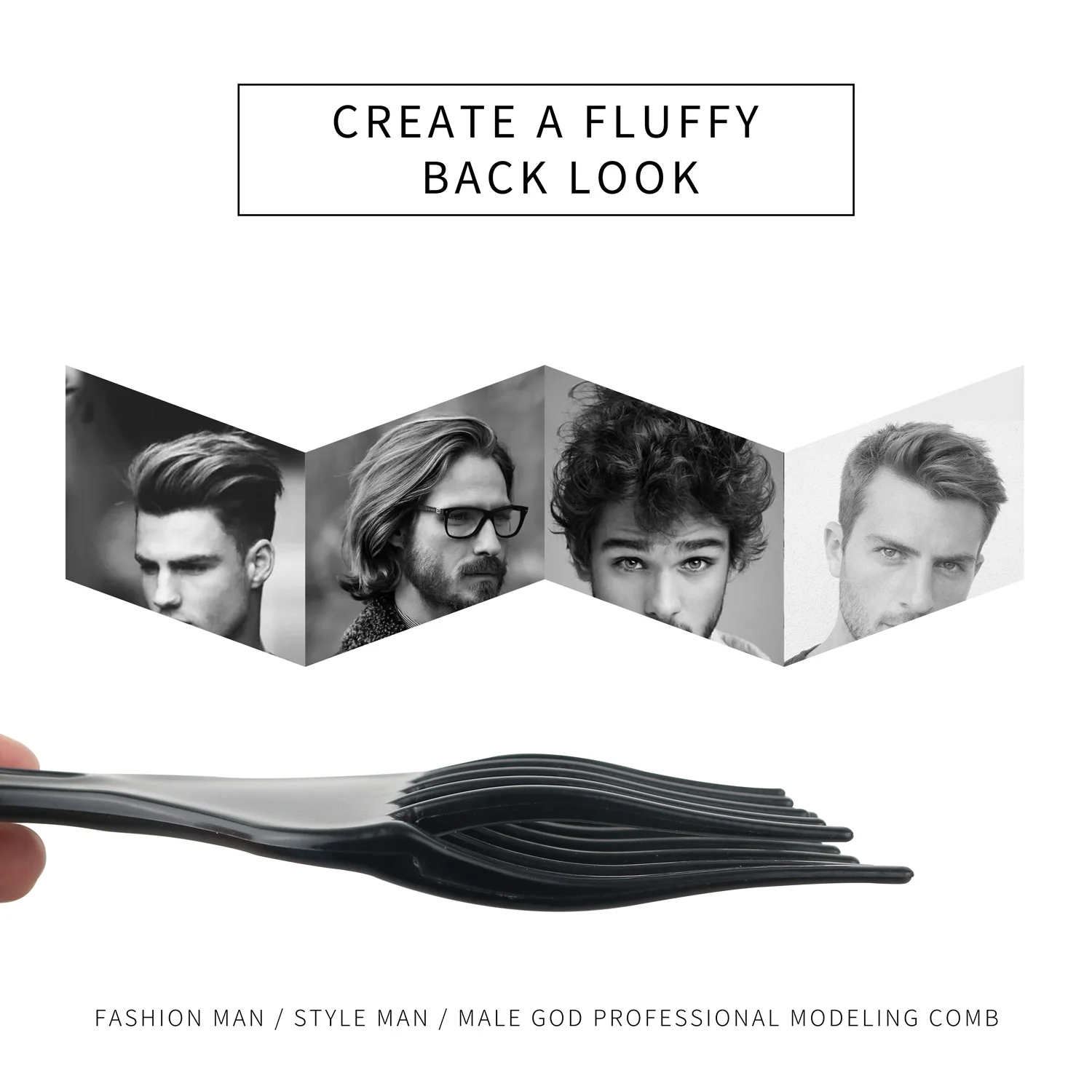 Hair Pick Afro Comb Double Fist Pick Large & Small Plastic Afro Pick Comb Detangle Wig Braid Hair Lift Comb Hair Styling Tool