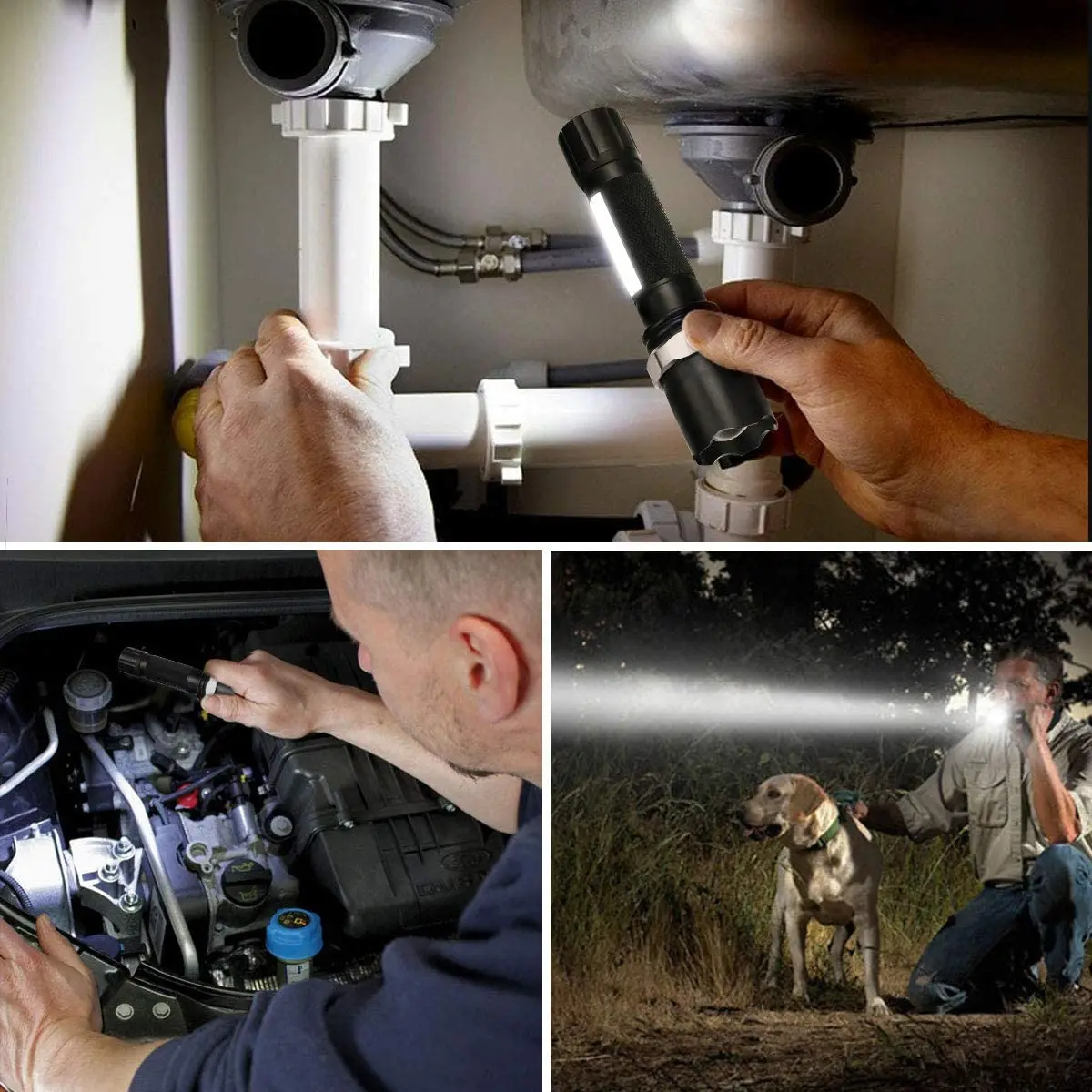 LOHAS Mini Led Flashlight Waterproof IPX5 3 Modes Usb Rechargeable Long Working LED Torch Flashlight For Camping Outdoor Hiking