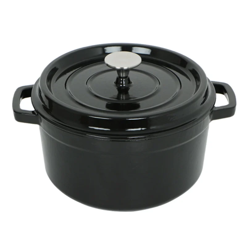 24cm black Cast Iron Enameled Dutch Oven