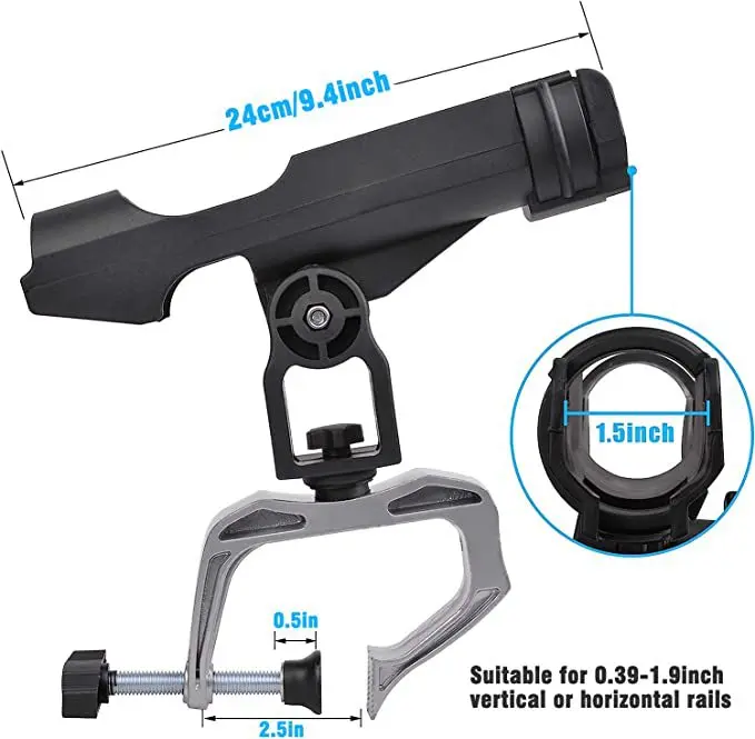 Solarmarine SMF20 Kayak Swivel Fishing Seat Angled Fishing Seat Boat aluminum alloy Fishing rod Holder