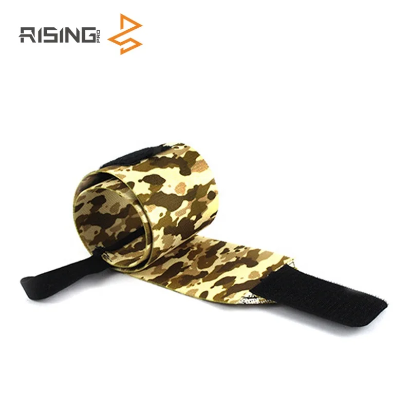 Rising Camouflage sports wristband power with nylon winding fitness weight lifting wristband  weightlifting wrist straps