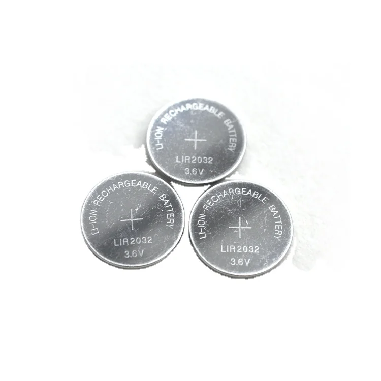 3.6V 40mAh Li Ion Rechargeable Button Cell LIR2032 LIR2450 LIR2050 Battery