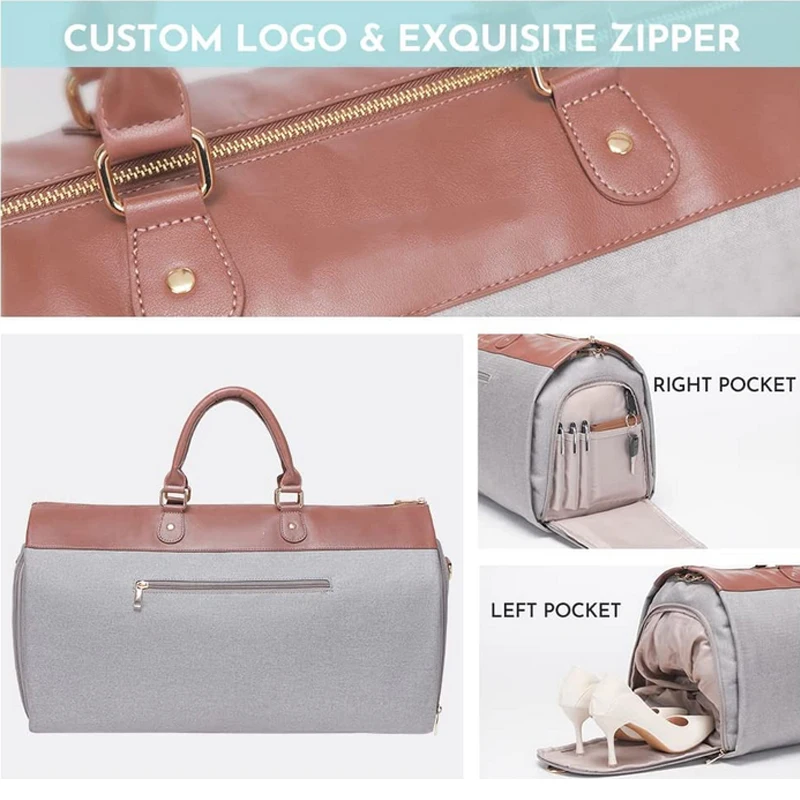 Travel Women Convertible Carry Garment Bags Large 2 in 1 Hanging Suitcase Luggage Garment Bag Suit