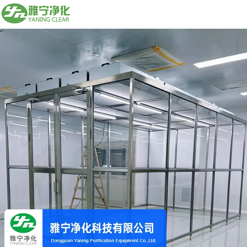 ISO GMP Dust-Free PVC Wall Panel Modular Clean Room for Laboratory FFU Air Cleaning Equipment Hard Wall Clean Booth
