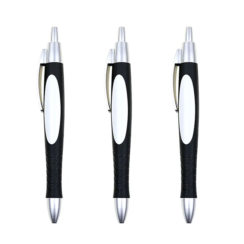 BECOL Wholesale Creative Fat Advertising Ballpoint Pen Customized Click Writing Pens Black Plastic Ball Pen for Business