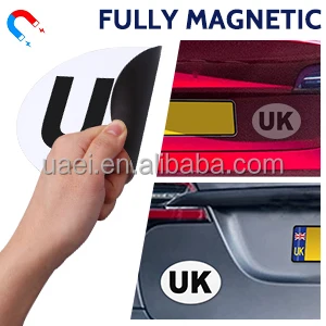 Number Plate Oval Stickers Strong Magnetic Force Adhesive Durable UK Magnetic Car Number Plate Stickers