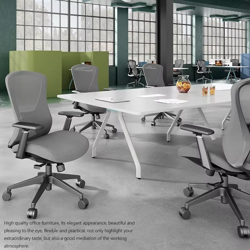 Modern Fancy Lift Mesh Office Chair Ergonomic Metal Fabric Design for Swivel Executive Use Comfortable Foam Nylon PU Material