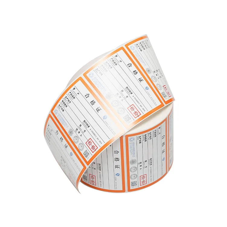 
Wholesale waterproof coated paper QC sticker custom Certificate roll passed sticker label 