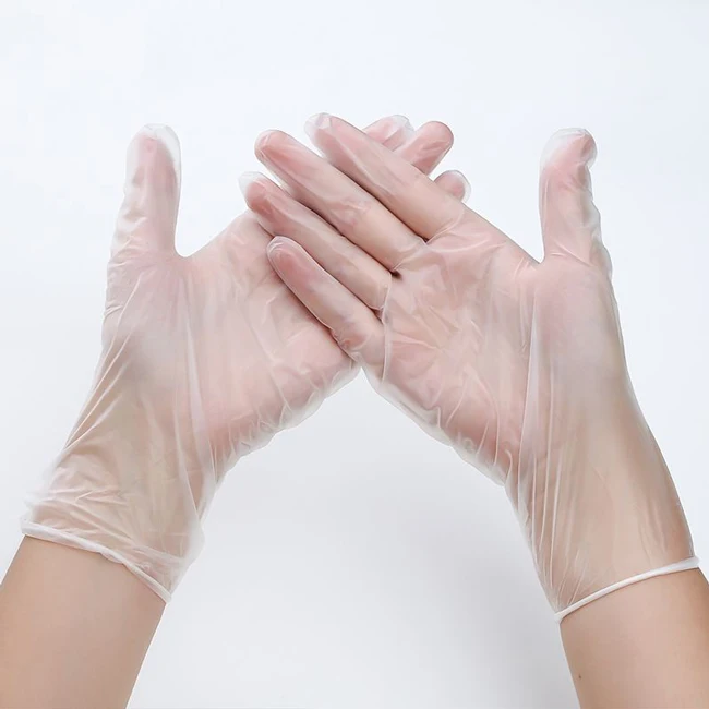 100 шт., виниловые перчатки, прозрачные 3,5