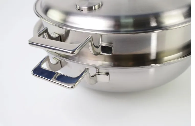 Многофункциональная кухонная утварь ВОК из нержавеющей стали 2 уровня подогреватель еды пароварка кастрюля антипригарный кухонный набор