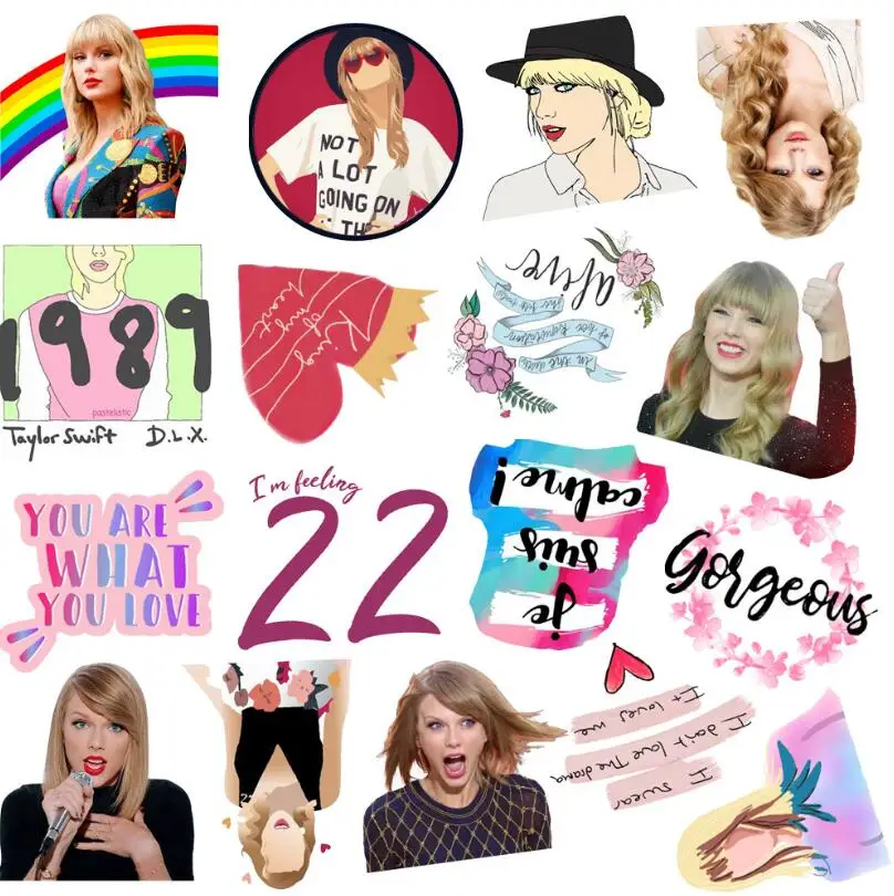 ZY0773C 50Pcs/Bag America sing Taylor Alison Swift sticker suitcase laptop phone cup refrigerator skateboard waterproof stickers