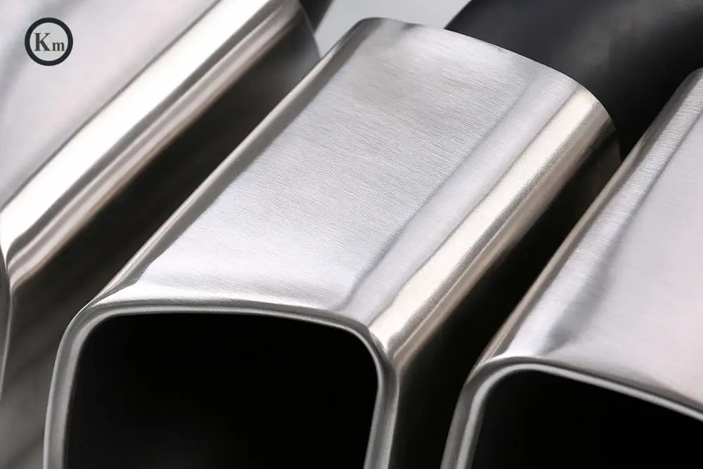 KM  for  Cayenne  Turbo style 958  2015-2017  exhaust tip exhaust pipes muffler tips tail pipe wire drawing