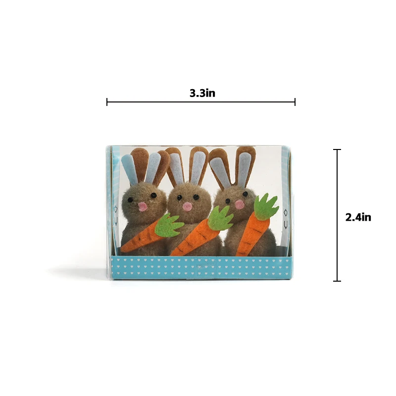 Wholesale Custom Easter Cute Animals Desktop Decorations Easter Ornaments Set Includes Easter Bunny Chicks Decor