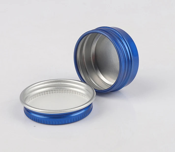 10g Silver Blue Gold Pink Screw Top Solid Perfume Tins Small Aluminium Jar Custom Printed Metal Lip Balm Tin Can