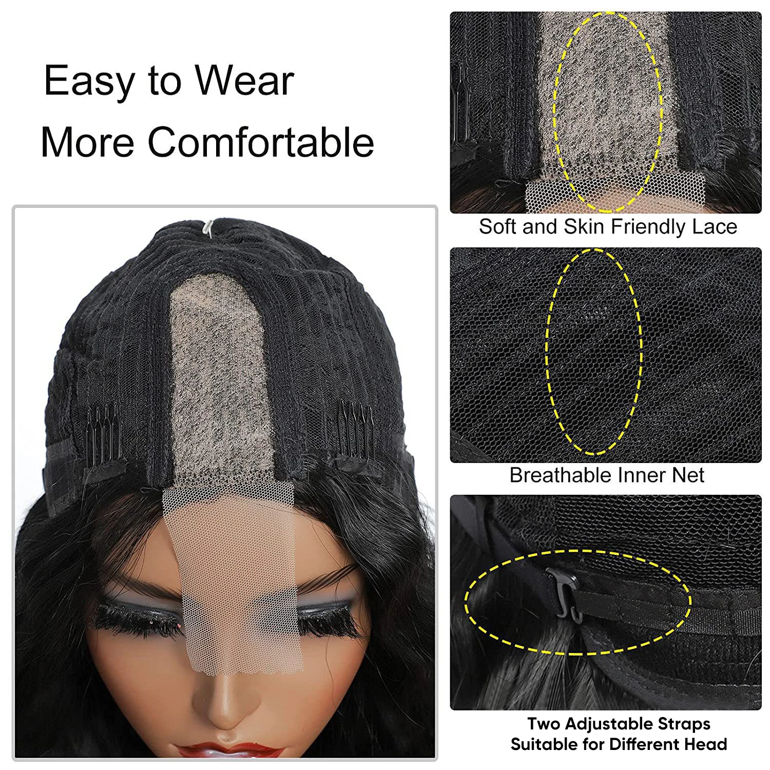 Wholesale Cheap High Quality Synthetic Lace Front Wigs Long Curly Heat Resistant Synthetic Hair Glueless Deep Wave For Women Wig