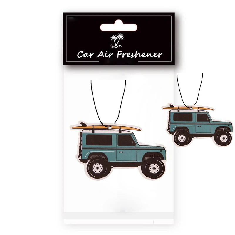 Custom Car Air Freshener Different Shapes Smells Car Paper Double Side Printed for Promotional Gift Scented Paper Card
