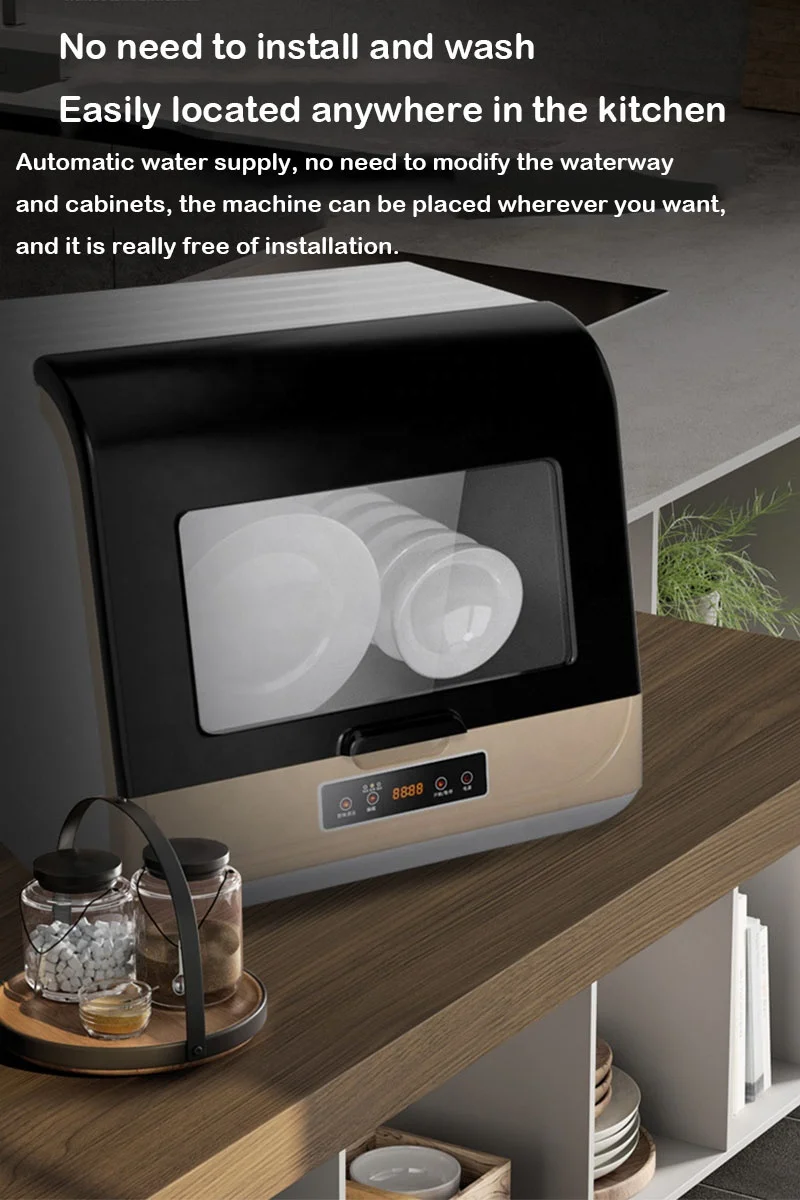 Restaurant Kitchen Appliance Selling Home Commercial Portable Countertop Countertop Mini Automatic Dishwasher Machine
