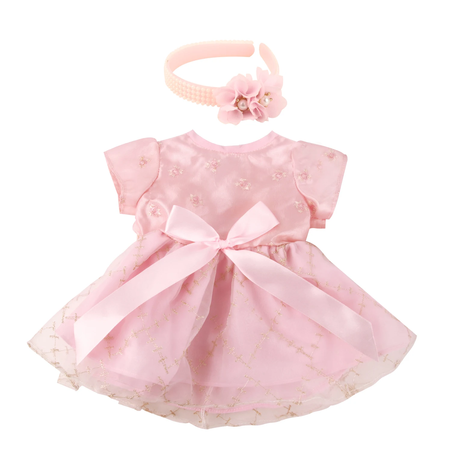 NPK Reborn Doll 55cm Cute Reborn Baby Doll clothes Bow skirt and headband