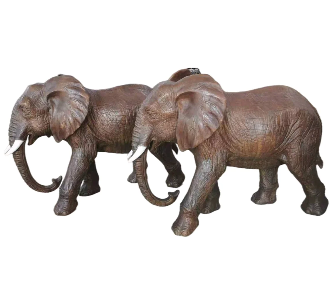 customized L170cm casting bronze baby young elephant sculpture (1600104320448)