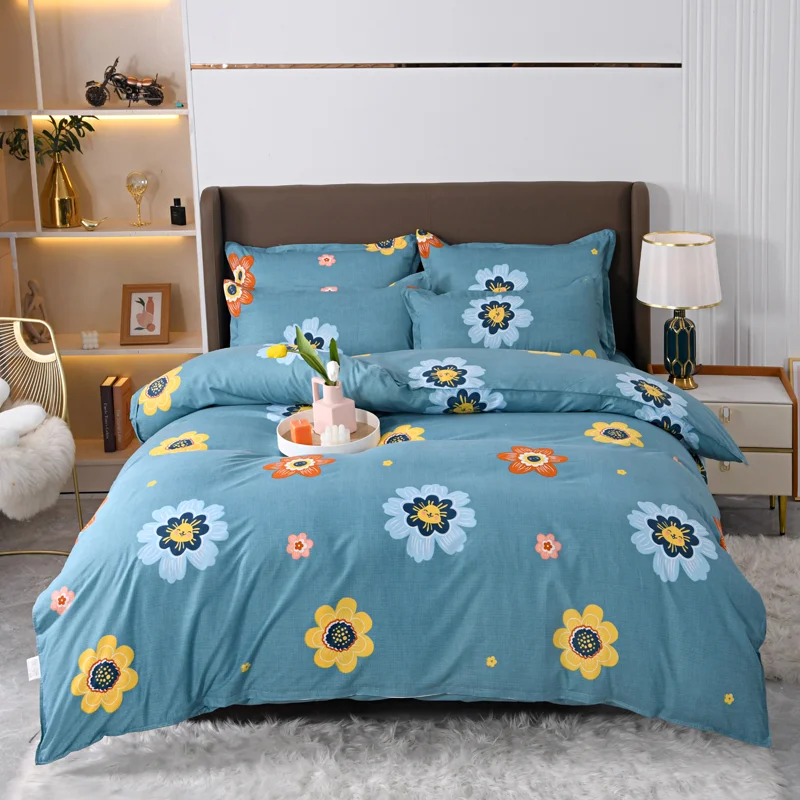 Cheap Price 4 Pcs Bedsheets Ecological cotton Bedding Comforter Sets Queen Size Bedding Set