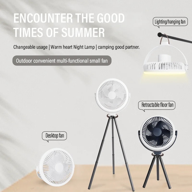 Wholesale Tripod Camping Rechargeable Electric And Usb Travel Outdoor Ceiling Fan With Light