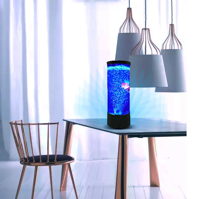 USB  Nightstand Color Changing Bubble Fish tank Desk Lamp Gift for Kids Men Women Dad Mom Novelty Gift
