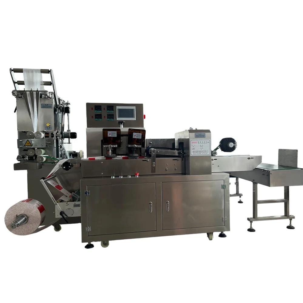 Automatic Baby Single Flow Restaurant Non-woven Single Sachet Wet Wipes Tissue Making wet tissue Packing Machine